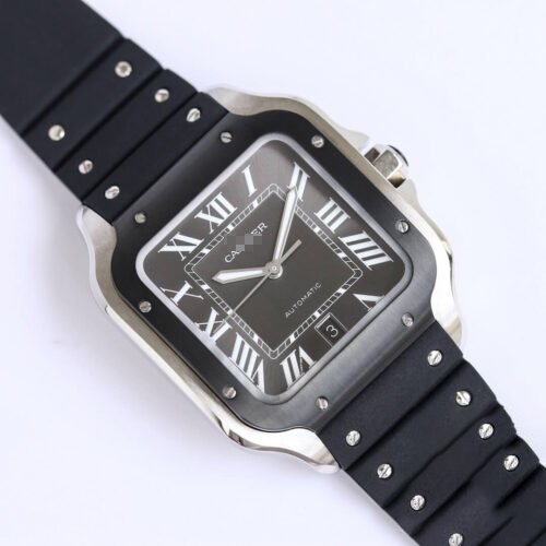 1:1 SUPER REPLICA CARTIER SANTOS WSSA0037 GF FACTORY V2 BLACK STRAP