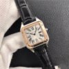 1:1 SUPER REPLICA CARTIER SANTOS W2SA0012 LADIES BLACK RUBBER STRAP