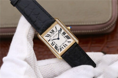 1:1 SUPER REPLICA CARTIER TANK LADIES K11 FACTORY DIAMOND-SET BEZEL