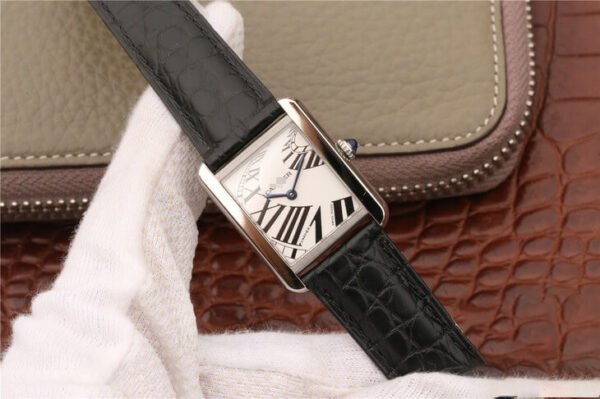 1:1 SUPER REPLICA CARTIER TANK W5200018 K11 FACTORY BLACK STRAP