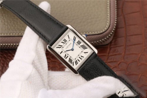 1:1 SUPER REPLICA CARTIER TANK WSTA0028 K11 FACTORY BLACK STRAP