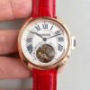 1:1 SUPER REPLICA CARTIER DRIVE DE TOURBILLON W4100013 18K ROSE GOLD WHITE DIAL