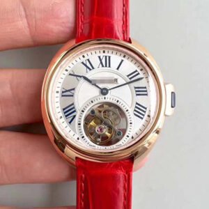1:1 SUPER REPLICA CARTIER DRIVE DE TOURBILLON W4100013 18K ROSE GOLD WHITE DIAL