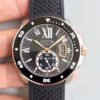 1:1 SUPER REPLICA CALIBRE DE CARTIER DIVER W7100056 42MM JF FACTORY BLACK DIAL