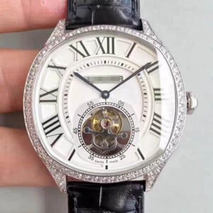1:1 SUPER REPLICA DRIVE DE CARTIER W4100013 TOURBILLON WHITE TEXTURED DIAL