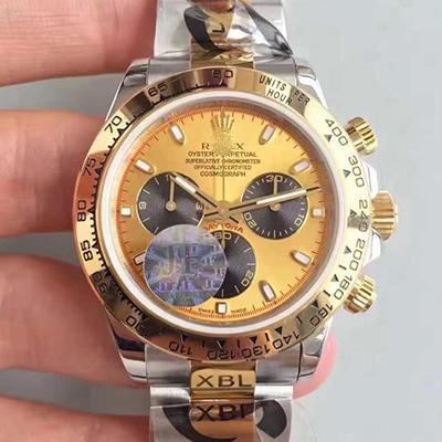 1:1 SUPER REPLICA ROLEX DAYTONA COSMOGRAPH 116503 JF FACTORY YELLOW GOLD DIAL