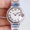 1:1 SUPER REPLICA BALLON BLEU DE CARTIER LADIES W6920033 36MM V6 FACTORY WHITE TEXTURED DIAL