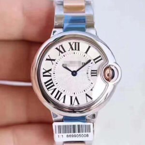 1:1 SUPER REPLICA BALLON BLEU DE CARTIER LADIES W6920033 36MM V6 FACTORY WHITE TEXTURED DIAL