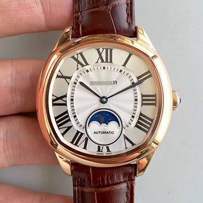 1:1 SUPER REPLICA DRIVE DE CARTIER MOONPHASE WGNM0008 ROSE GOLD SILVER DIAL