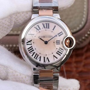 1:1 SUPER REPLICA BALLON BLEU DE CARTIER W69201 LADIES 33MM V6 FACTORY PINK DIAL
