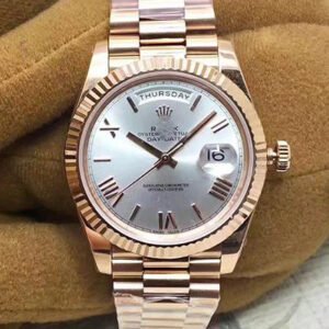 1:1 SUPER REPLICA ROLEX DAY-DATE 40 228235 ROSE GOLD 40MM EW FACTORY SUNDUST DIAL