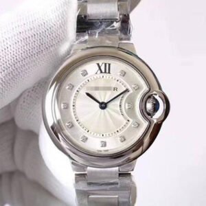 1:1 SUPER REPLICA BALLON BLEU DE CARTIER WE9020 33MM V6 FACTORY WHITE DIAL