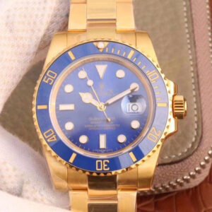 1:1 SUPER REPLICA ROLEX SUBMARINER DATE 116618LB VR FACTORY 18K YELLOW GOLD WRAPPED BLUE DIAL