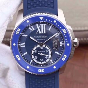 1:1 SUPER REPLICA CALIBRE DE CARTIER DIVER WSCA0010 42MM JF FACTORY BLUE DIAL