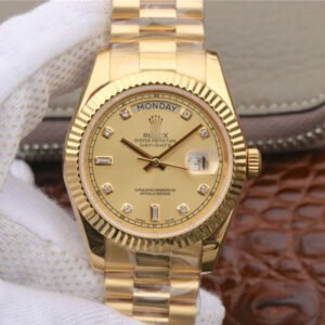 1:1 SUPER REPLICA ROLEX DAY-DATE II 218238 40MM EW FACTORY 18K YELLOW GOLD DIAL