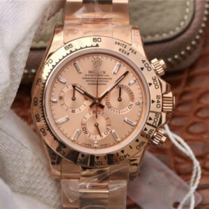 1:1 SUPER REPLICA ROLEX DAYTONA COSMOGRAPH 116508 JH FACTORY ROSE GOLD DIAL