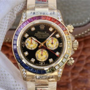 1:1 SUPER REPLICA ROLEX DAYTONA RAINBOW COSMOGRAPH 116598RBOW BL FACTORY 7750 MOVEMENT