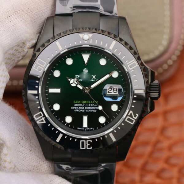1:1 SUPER REPLICA ROLEX SEA-DWELLER DEEPSEA 11666001 V2 GREEN GRADUAL BLACK DIAL