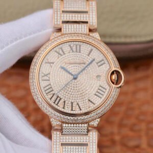1:1 SUPER REPLICA BALLON BLEU DE CARTIER W69006Z2 42MM TW FACTORY ROSE GOLD DIAMONDS DIAL