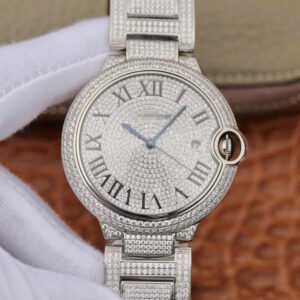 1:1 SUPER REPLICA BALLON BLEU DE CARTIER WE9009Z3 42MM TW FACTORY SILVER DIAMOND DIAL