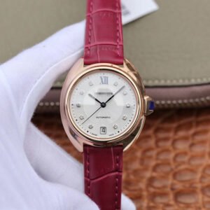1:1 SUPER REPLICA CLE DE CARTIER AUTOMATIC 35MM WJCL0032 18K ROSE GOLD SILVER-GRAY DIAL