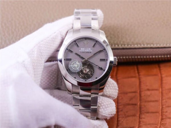 1:1 SUPER REPLICA ROLEX MILGAUSS BASE 116400 LABEL NOIR DESIGN LNT01HS-001 JB FACTORY SILVER CASE WATCH