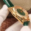 1:1 SUPER REPLICA ROLEX DAY-DATE 36MM GREEN ENAMEL DIAMOND GYPSOPHILA GOLD DIAL WATCH