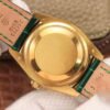 1:1 SUPER REPLICA ROLEX DAY-DATE 36MM GREEN ENAMEL DIAMOND GYPSOPHILA GOLD DIAL WATCH