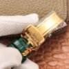 1:1 SUPER REPLICA ROLEX DAY-DATE 36MM GREEN ENAMEL DIAMOND GYPSOPHILA GOLD DIAL WATCH