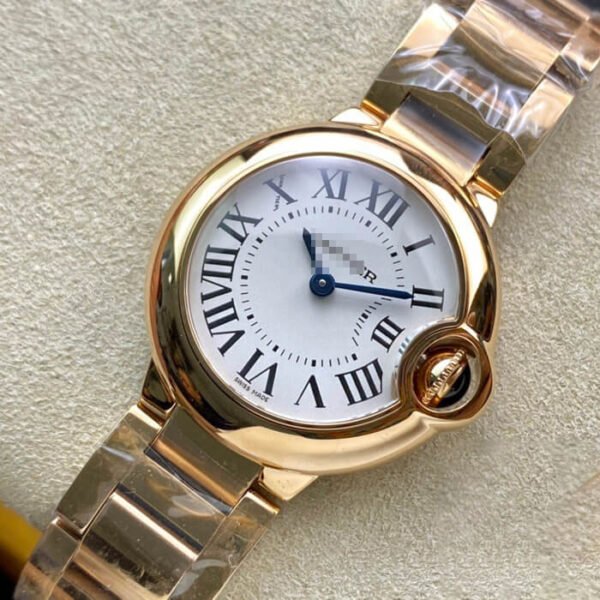 1:1 SUPER REPLICA BALLON BLEU DE CARTIER 28MM WGBB0007 V6 FACTORY GOLD BEZEL