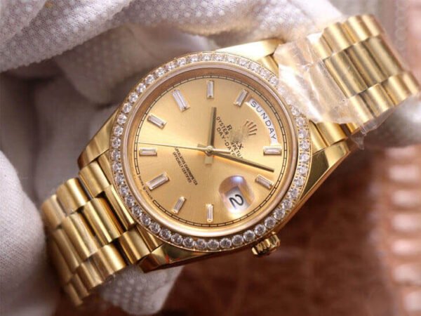 3-138 1:1 SUPER REPLICA ROLEX DAY DATE M228348RBR-0002 EW FACTORY ROSE GOLD CASE