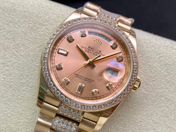 1:1 SUPER REPLICA ROLEX DAY DATE M128345RBR-0020 EW FACTORY DIAMOND-SET BEZEL