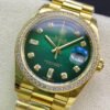 1:1 SUPER REPLICA ROLEX DAY DATE M128348RBR-0035 EW FACTORY GREEN DIAL
