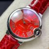 1:1 SUPER REPLICA BALLON BLEU DE CARTIER 36MM 3K FACTORY RED STRAP