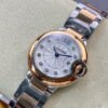 1:1 SUPER REPLICA BALLON BLEU DE CARTIER 28MM W3BB0005 V6 FACTORY WHITE DIAL
