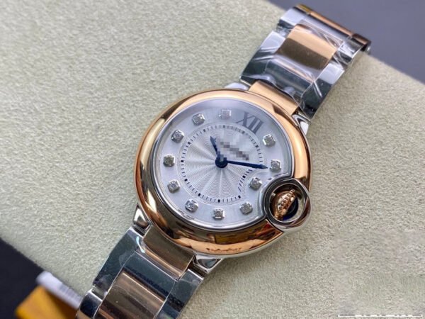 1:1 SUPER REPLICA BALLON BLEU DE CARTIER 28MM W3BB0005 V6 FACTORY WHITE DIAL