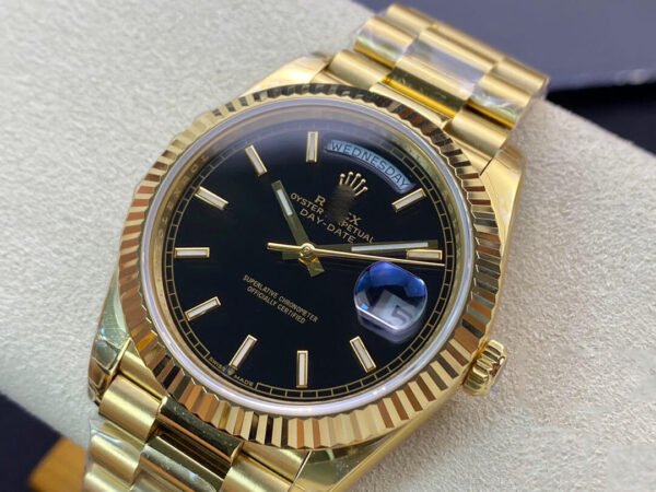 1:1 SUPER REPLICA ROLEX DAY DATE 40MM EW FACTORY GOLD STRAP