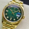 1:1 SUPER REPLICA ROLEX DAY-DATE M128238-0069 YELLOW GOLD EW FACTORY GRADUAL GREEN DIAL