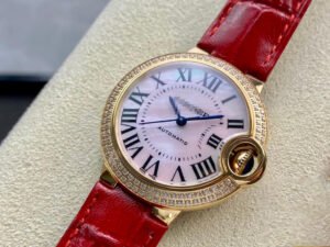 1:1 SUPER REPLICA BALLON BLEU DE CARTIER 33MM WJBB0033 3K FACTORY LEATHER STRAP