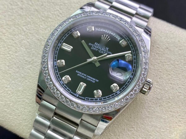 1:1 SUPER REPLICA ROLEX DAY DATE 118346 36MM EW FACTORY STAINLESS STEEL STRAP
