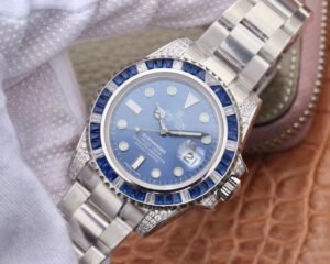 1:1 SUPER REPLICA ROLEX SUBMARINER DATE 116619LB DIAMOND CUSTOMIZED EDITION GS FACTORY BLUE DIAL