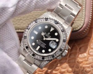 1:1 SUPER REPLICA ROLEX SUBMARINER DATE 116610LN DIAMOND CUSTOMIZED EDITION GS FACTORY BLACK DIAL