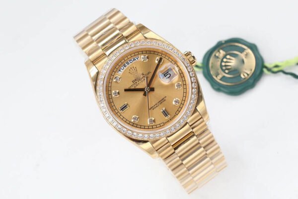 1:1 REPLICA ROLEX DAY DATE M128348RBR-0008 EW FACTORY GOLD CASE