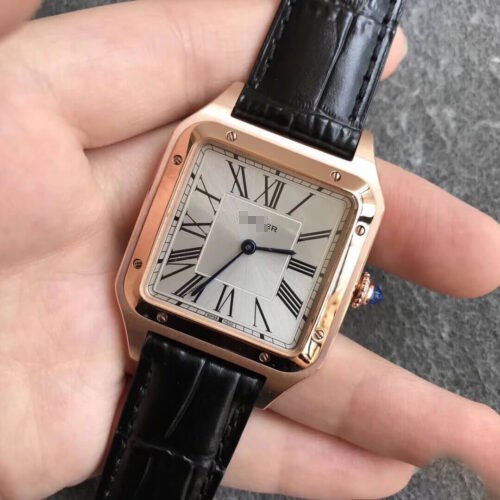 1:1 SUPER REPLICA CARTIER SANTOS WGSA0021 MEN WATCHES BLACK STRAP