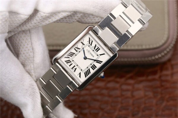 1:1 SUPER REPLICA CARTIER TANK W5200013 K11 FACTORY STAINLESS STEEL STRAP