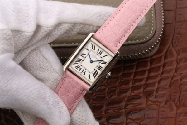 1:1 SUPER REPLICA CARTIER TANK LADIES K11 FACTORY PINK STRAP