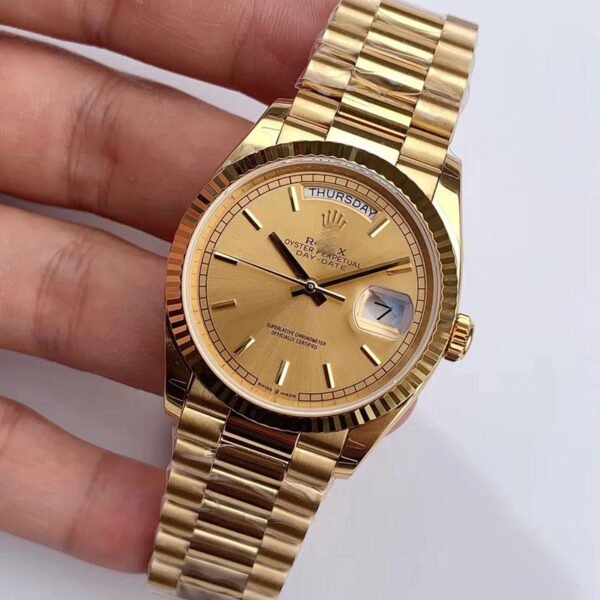 1:1 SUPER REPLICA ROLEX DAY-DATE M128238-0045 YELLOW GOLD EW FACTORY CHAMPAGNE DIAL