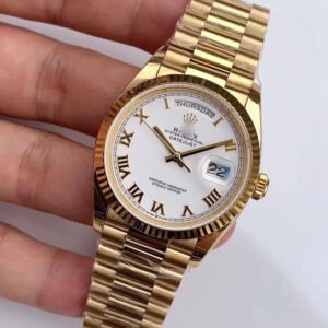1:1 SUPER REPLICA ROLEX DAY-DATE M128238 EW FACTORY WHITE DIAL ROMAN TIME SCALE