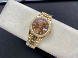1:1 SUPER REPLICA ROLEX DAY DATE M128348RBR-0005 EW FACTORY GOLD STRAP