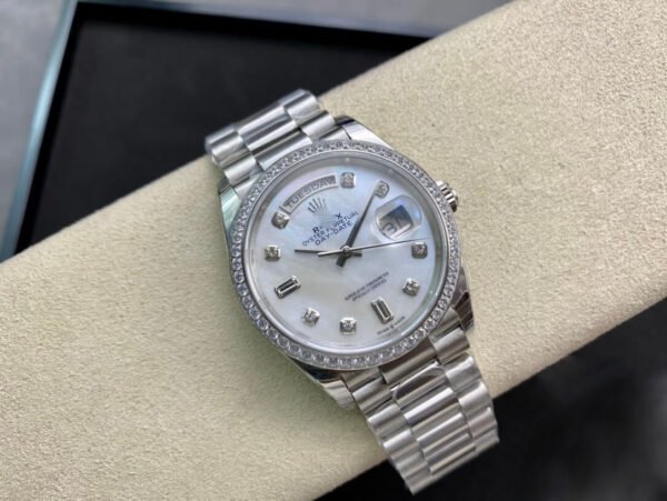1:1 SUPER REPLICA ROLEX DAY DATE 128396TBR-0005 EW FACTORY DIAMOND-SET DIAL